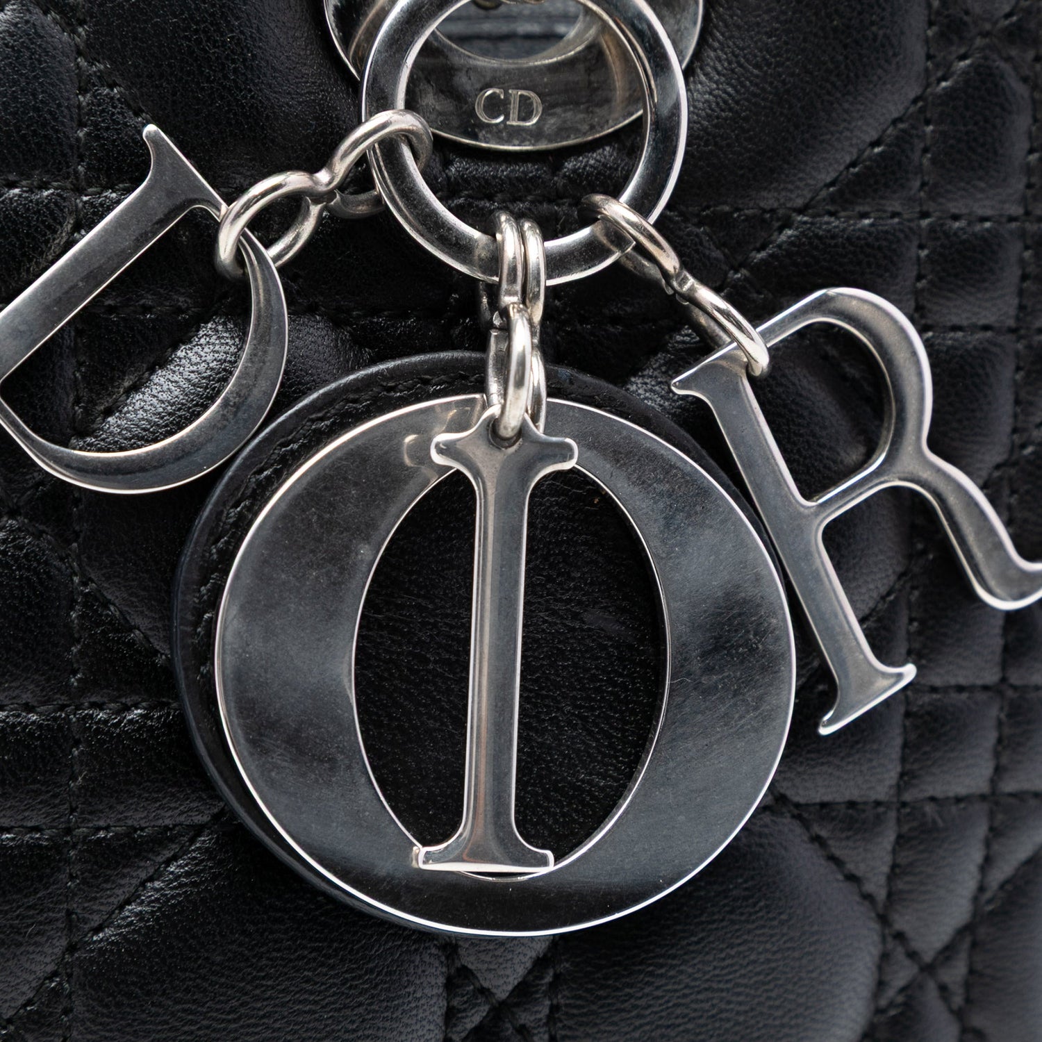 Medium Lady Dior Black Lambskin