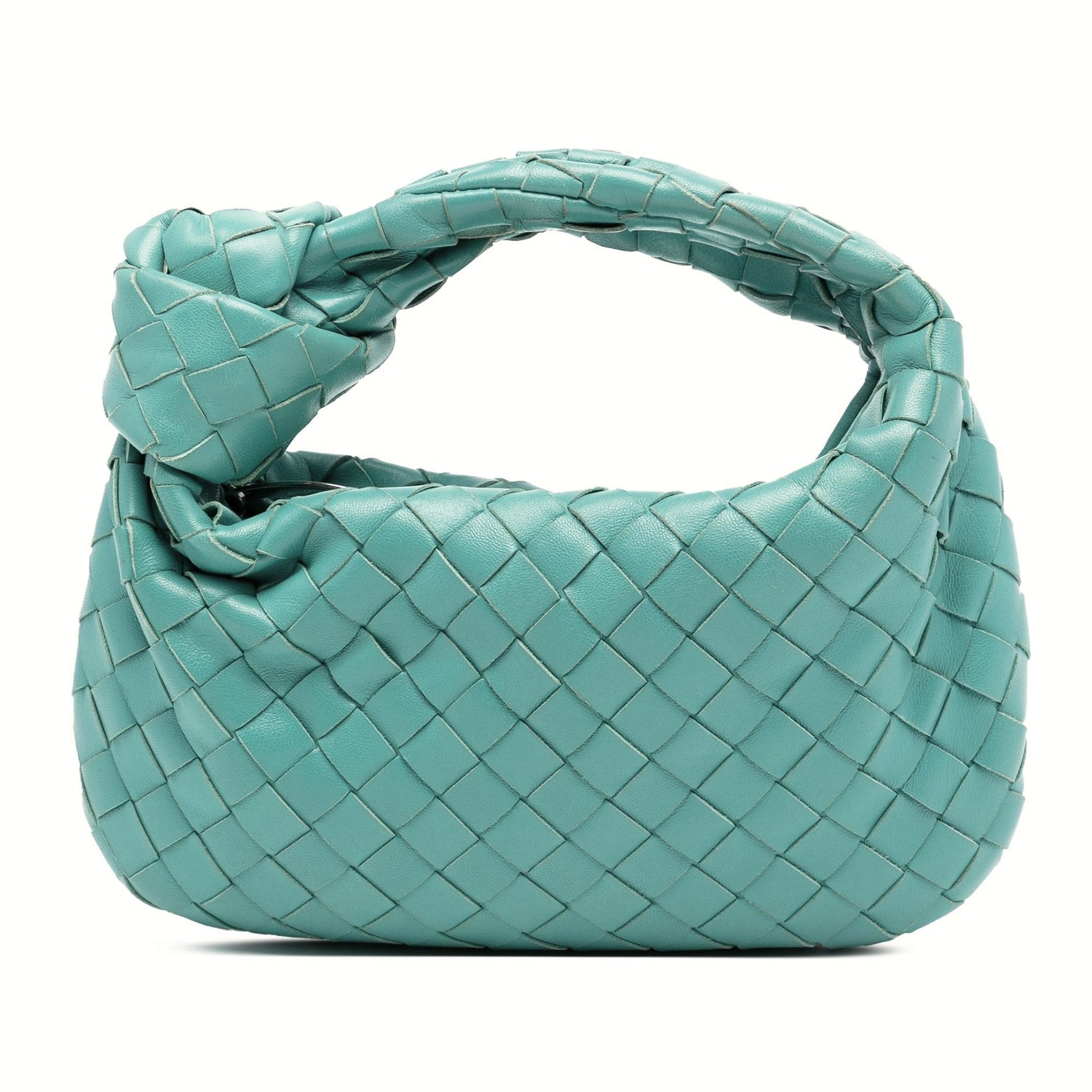 BV Mini Jodie Turquoise Intrecciato Lambskin